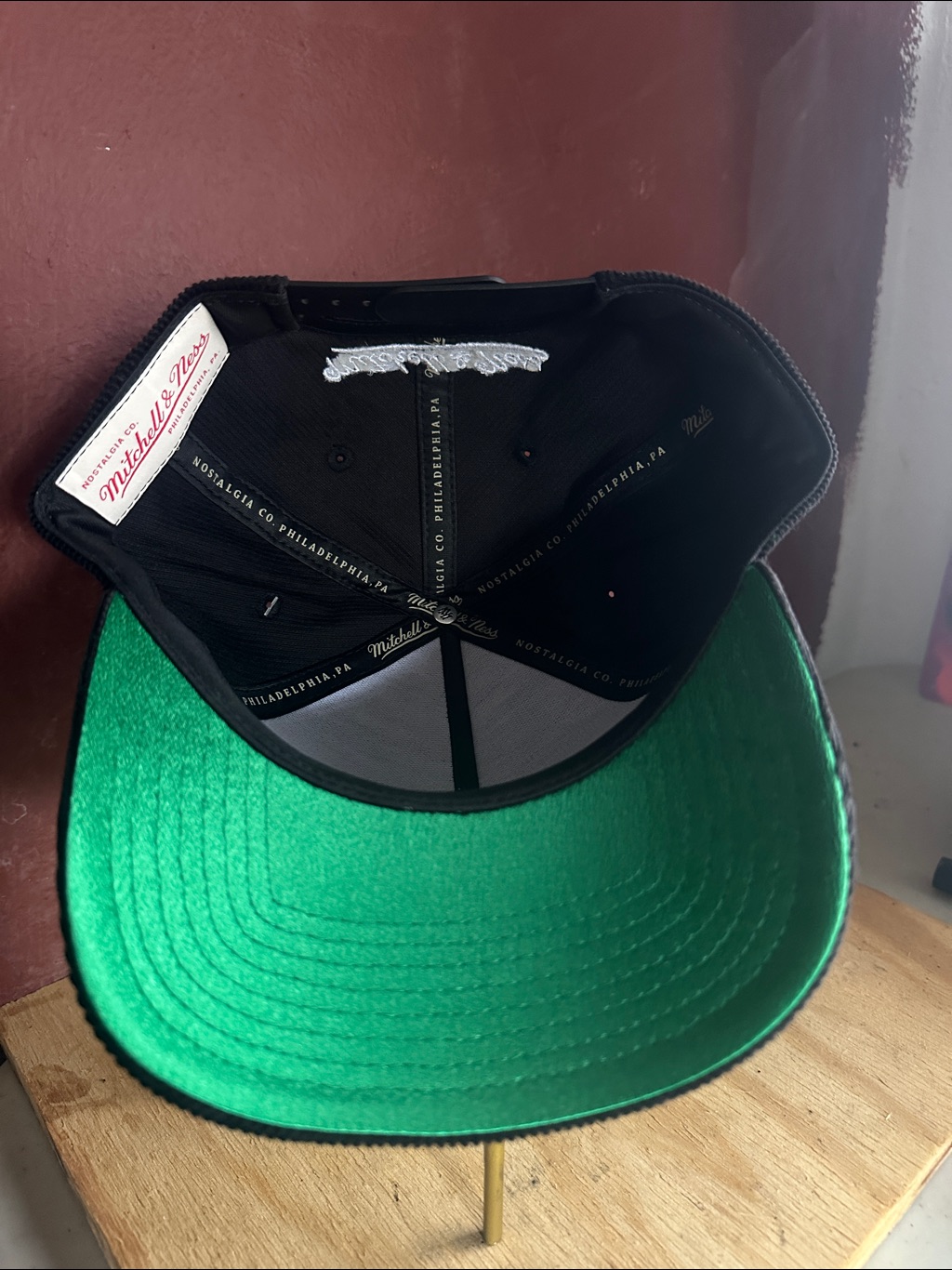 Sneaker Politics Black Corduroy Retro Baseball Snapback Hat Brand New No Tags — image 3 of 5
